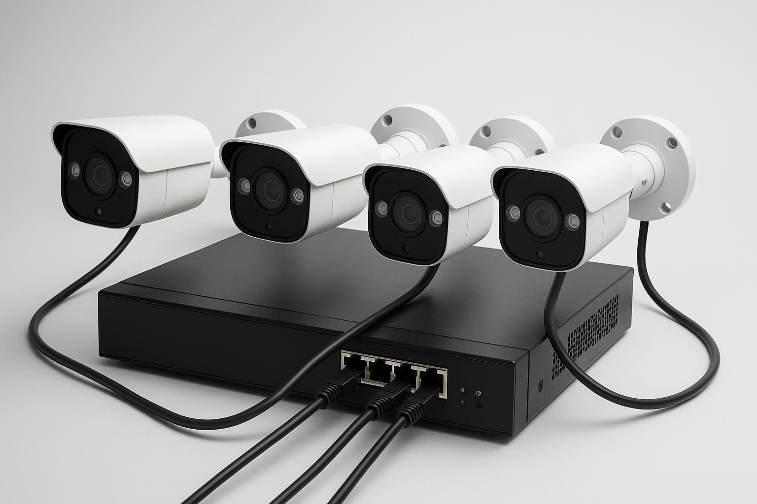 4 Kameralı IP Sistem